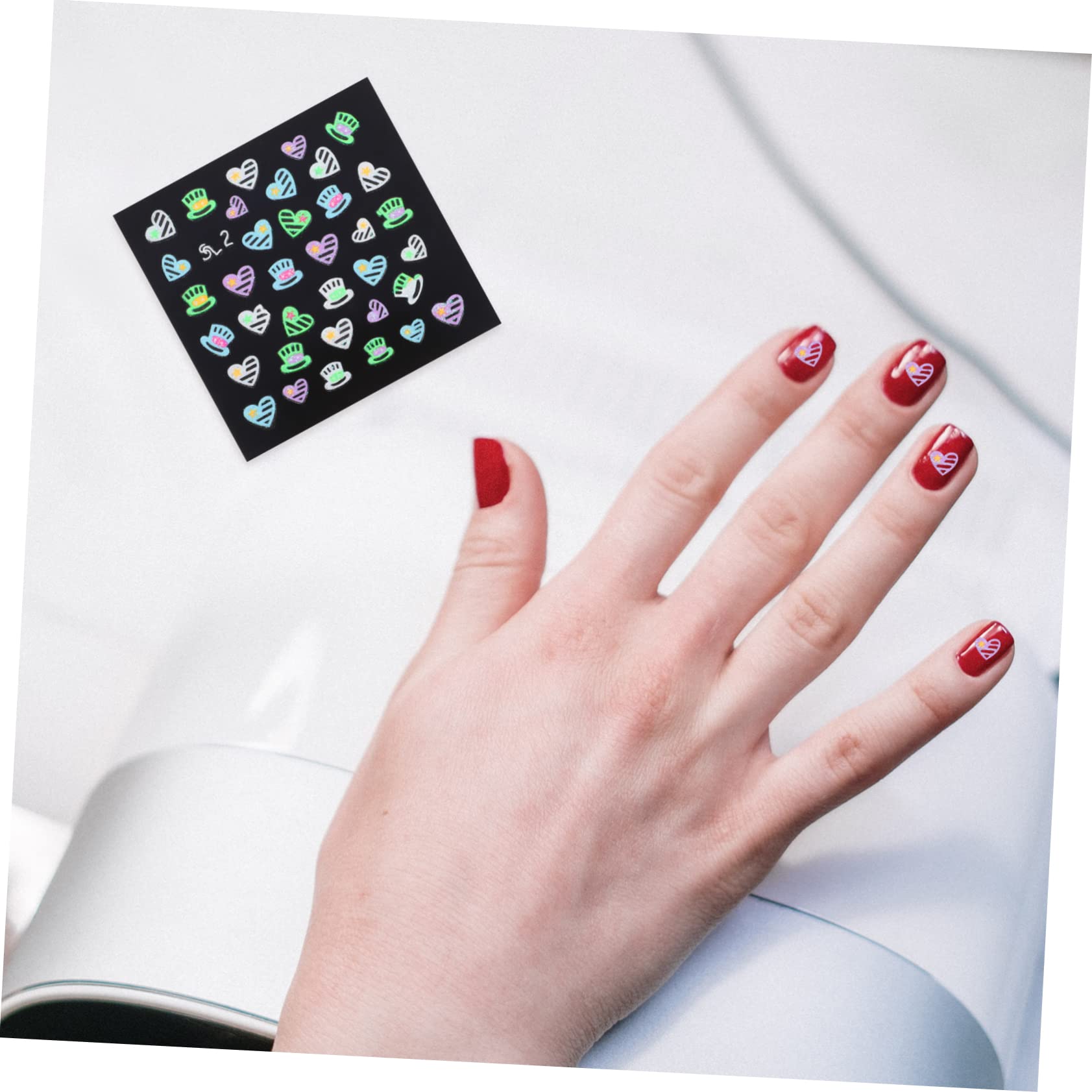 Beavorty Juego de 4 Plantillas para Uñas Calcomanías de Manicura de Moda Accesorios para Uñas Hojas X 4