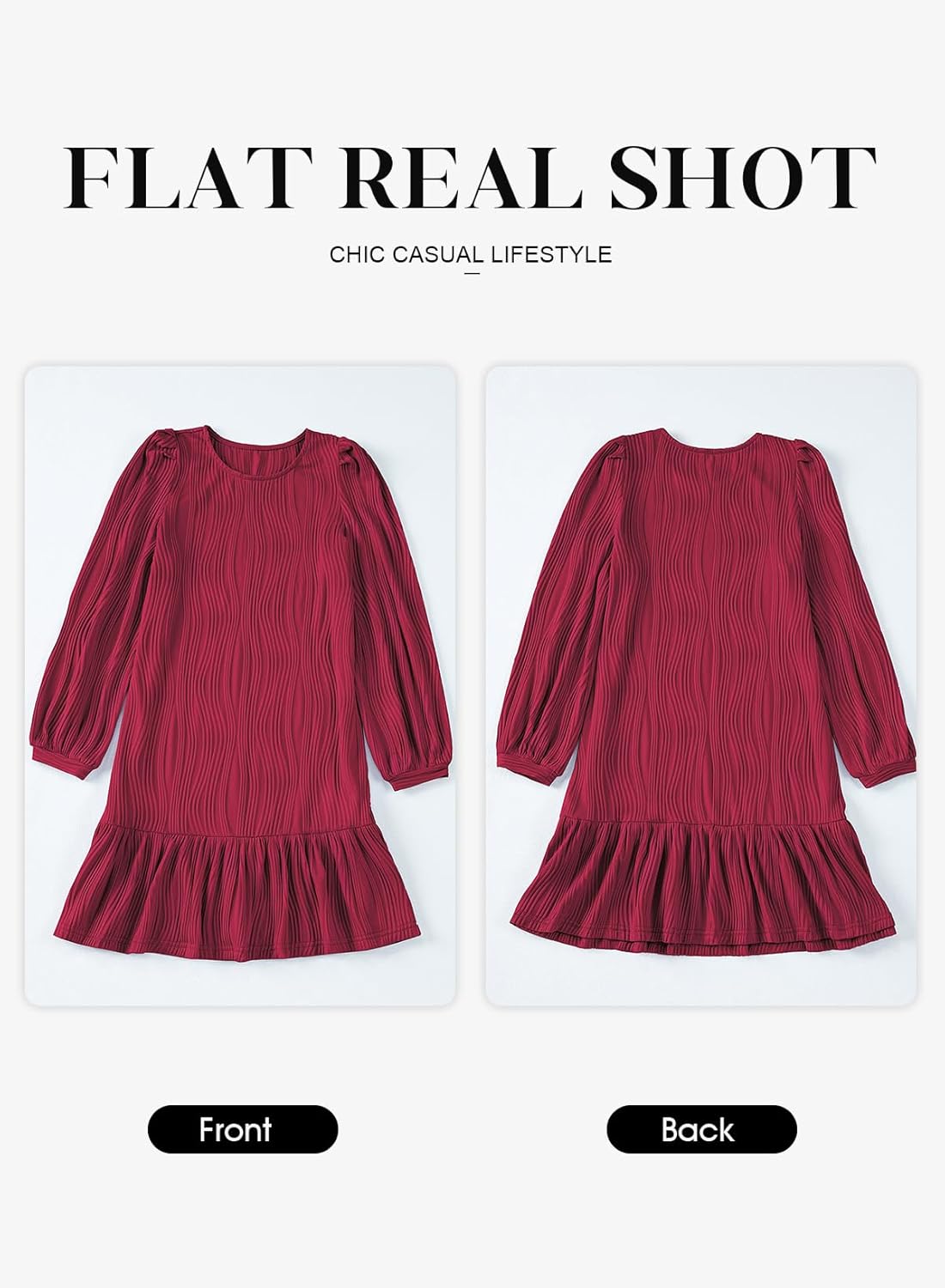 blibean Teen Girls Fall Dresses Kids Long Sleeve Boho Dress Size 6-15 Years - Image 5