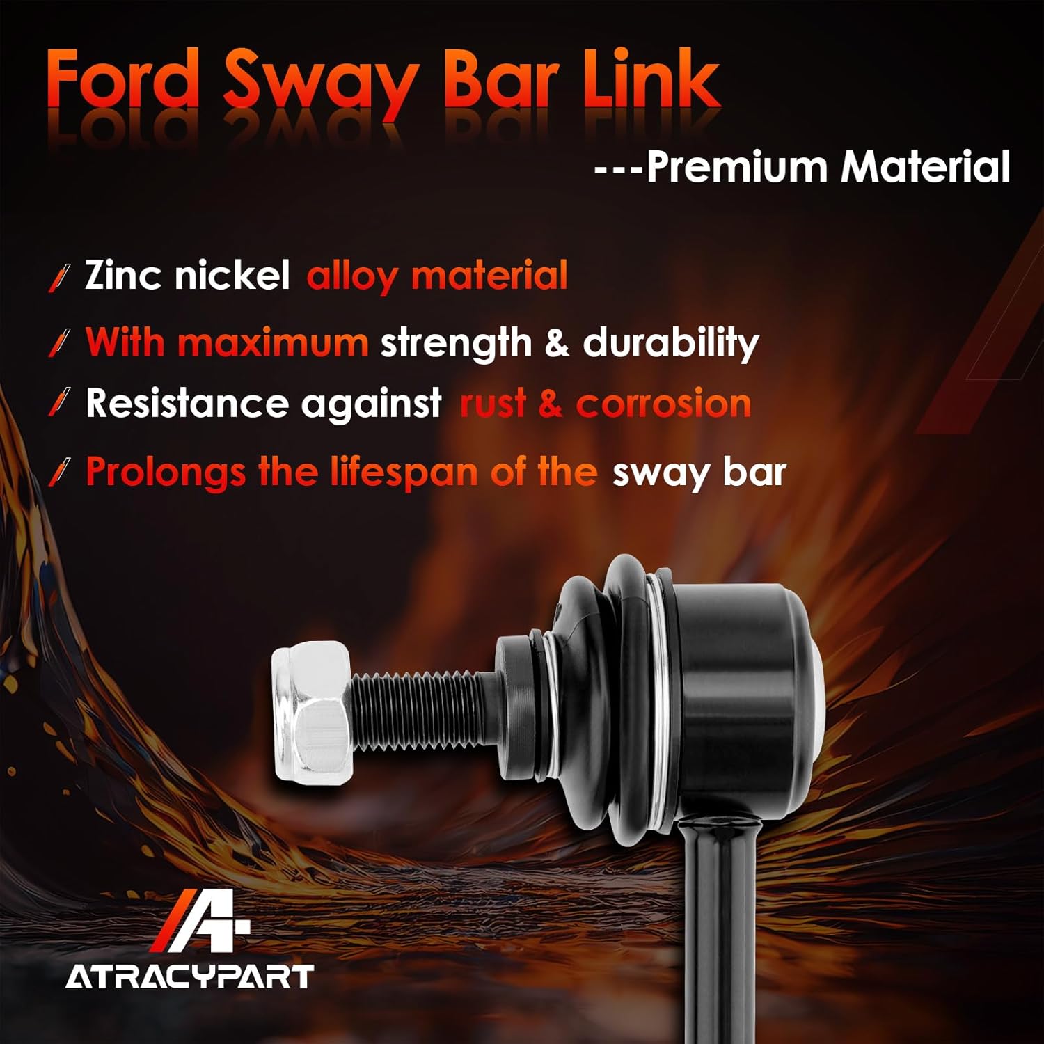 Front Sway Bar Stabilizer End Links Zinc-Nickel Alloy-Suspension Kit 2 PCS, Compatible With 2004-2019 Volvo XC60 C70 S40 C30 V50 C80 XC70, Focus Escape C-Max & Mazda 3, Replaces#: K750554