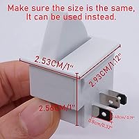 Vista 4 de TWTADE Interruptor universal de la puerta del refrigerador Contorl Interruptor de luz del congelador 3 Pin momentáneo para refrigeradores de varias