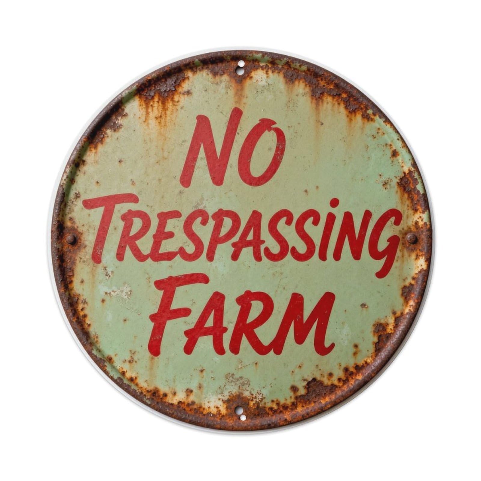 NO TRESPASSING FARM Metal Tin Sign Plaque