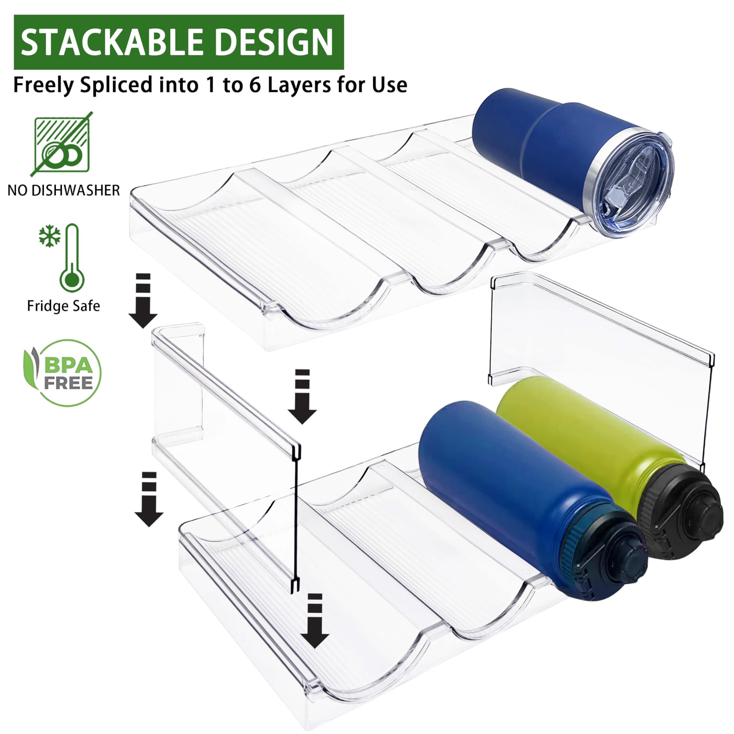 Snapklik.com : Spaclear 3 Pack Stackable Water Bottle Holder