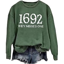 CHUNTIANRAN Halloween Sweatshirt for Women 1692 Salem Broom Co Pullover Sweatshirt Witch Lightweight Sweatshirt Outfit