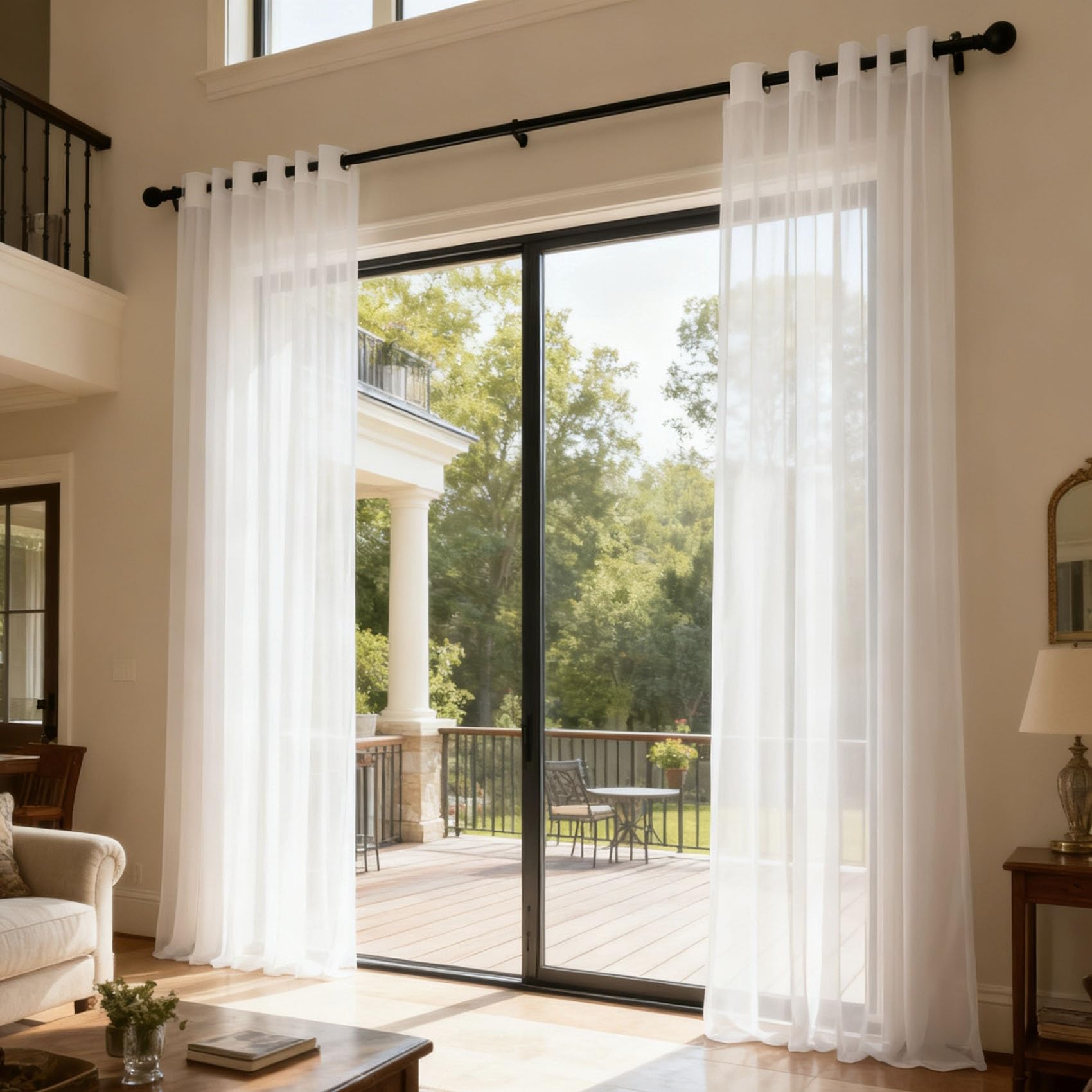 Cortinas modernas blancas de 174 x 179 cm perfectas para tu comedor