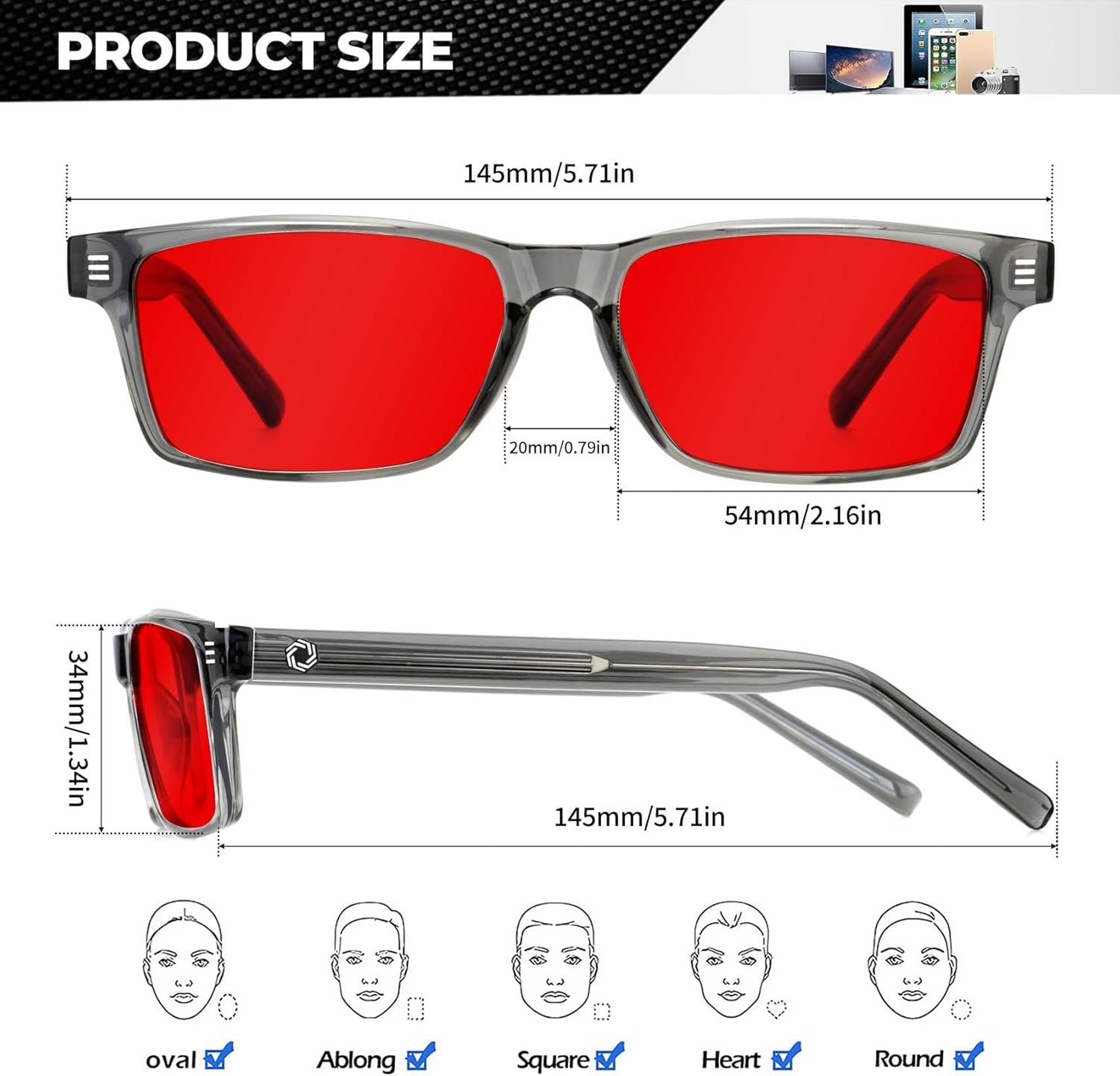ANYLUV Blue Light Glasses Men Woman, Blue Light Blocking Glasses for Computer Gaming, Eye Strain Relief Eye Protection - Image 4