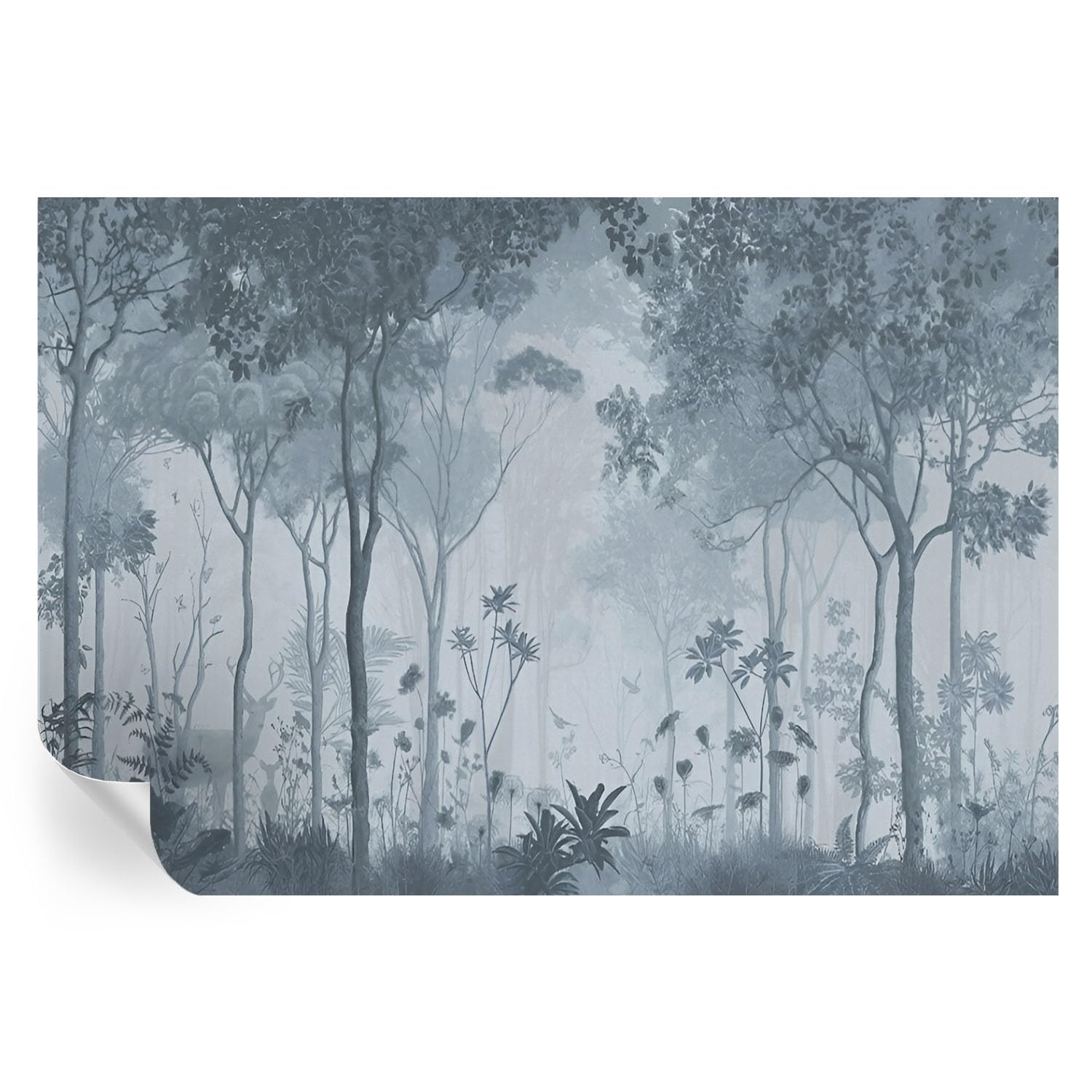 Revestimiento de pared autoadhesivo 152x104 cm Misticismo del bosque decorativo