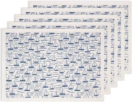SUPERDANT 5PCS Underglaze Paper Transfer for Pottery Sailing Ocean Flat