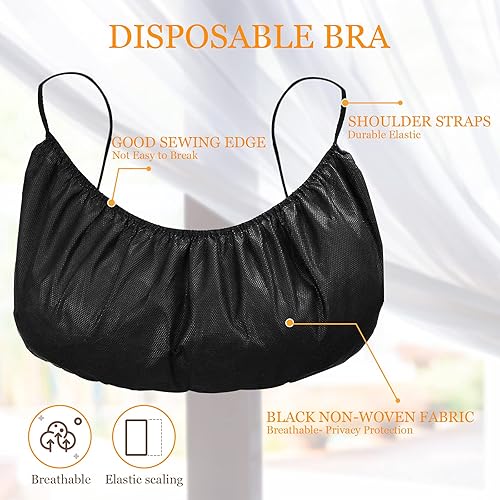 Miniatura 3 de 100 piezas de sujetadores desechables no tejidos para mujer ropa interior desechable paquete individual sujetadores para bronceado en aerosol