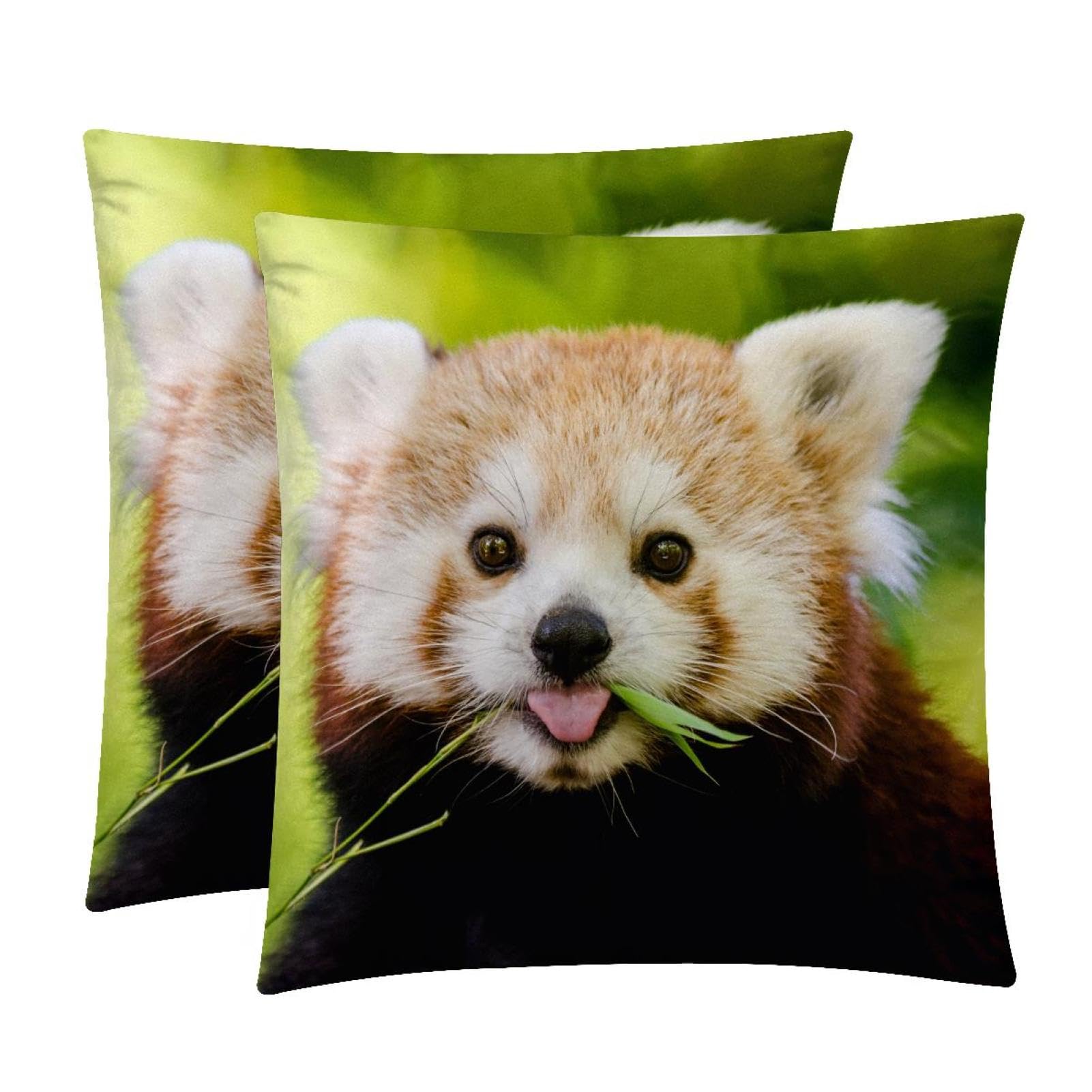 TDGKPZ Animal Panda Throw Pillow Covers 2 Pack Pillowcases Soft Cozy Pillow Cases For Couch Bed Sofa 50x50cm