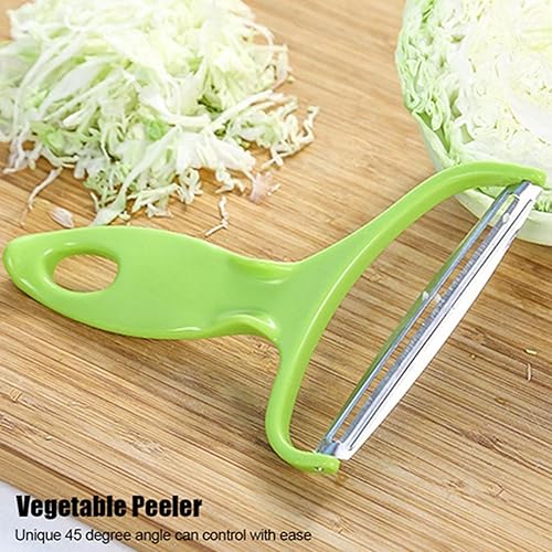 Miniatura 5 de 2 unids Herramientas de cocina Pelador de boca ancha Verduras Frutas Cuchillo de acero inoxidable Ralladores de repollo ensalada Patata Slicer