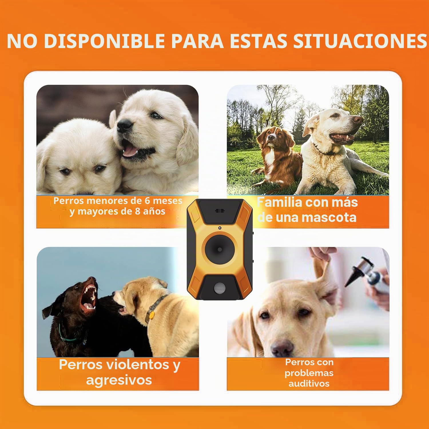 Silbato ultrasónico para perros, 3 niveles ajustables, frecuencia anti aboiement pour chien, silbato ultrasónico para perros interiores y exteriores, antiladridos + perros grandes y medianos