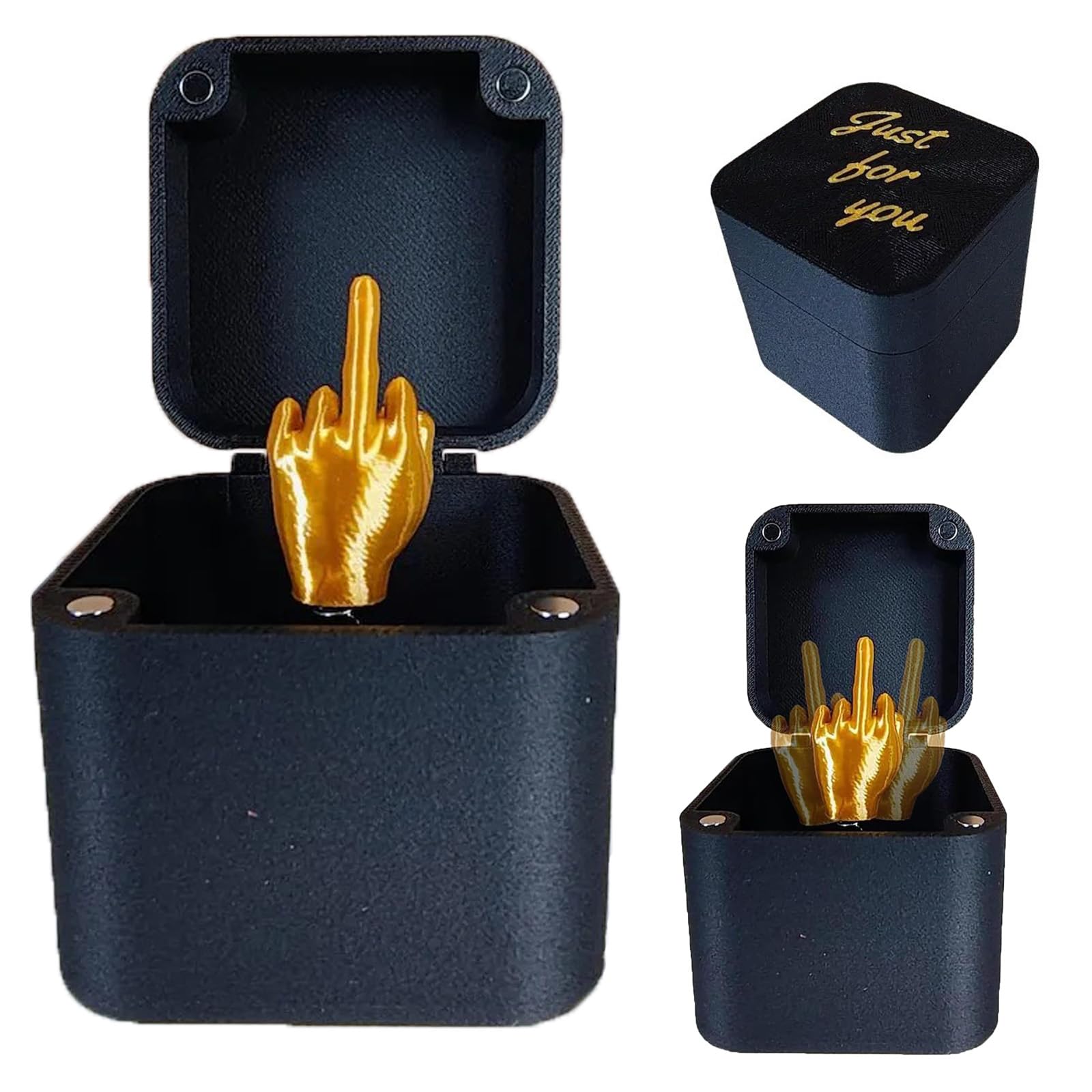SUpoetry Medium Finger in Box, Surprise Box with Medium Finger, Middle Finger Joke, Hand Joke Parody Gift Pop-Up
