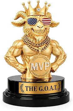 Goat Trophy Winner Award, 7 Inch Funny Greatest of All Time Gift