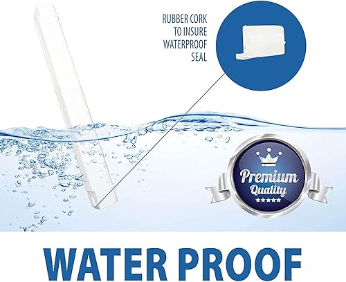 Miniatura 9 de MEZUZAH - Soporte de plástico plateado de 5 pulgadas para desplazamiento de 3.9 in, goma impermeable, corcho, lote de 5 (transparente, 10 (para