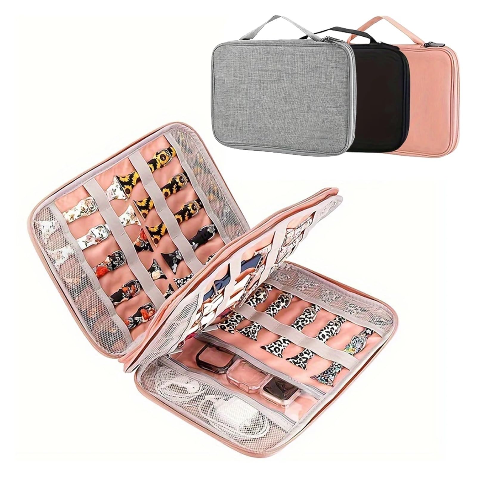 Aufbewahrungstasche for Uhrenarmbänder, for 35, tragbare Organizer-Tasche, kompatibel mit Uhrenarmbändern, Headsets und anderem Zubehör zur Aufbewahrung von Uhren(Gary)