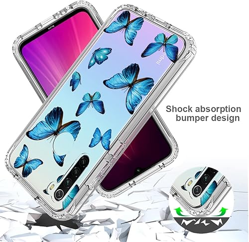Miniatura 7 de Funda para Redmi Note 8 (20192021) M1908C3JH con protector de pantalla de vidrio templado, cubierta protectora de cuerpo completo transparente de