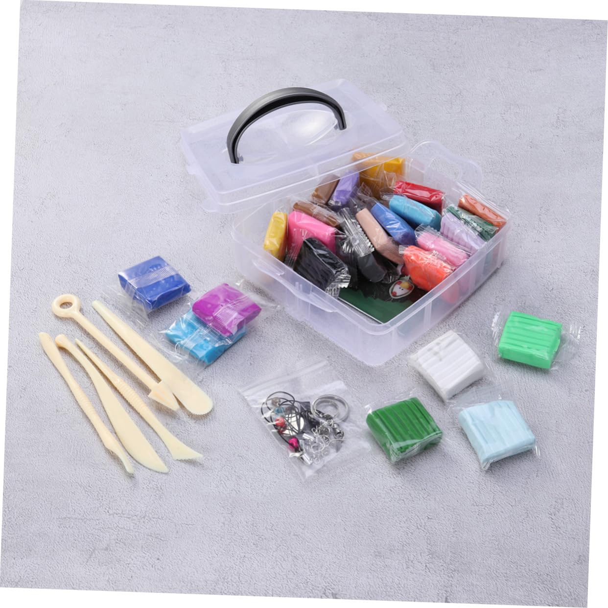 Kit Argilla da Modellare 24 Colori in Pvc per Bambini | 24 Tonalità, Morbida e Non Appiccicosa, Accessori Inclusi per Creare Forme Creative