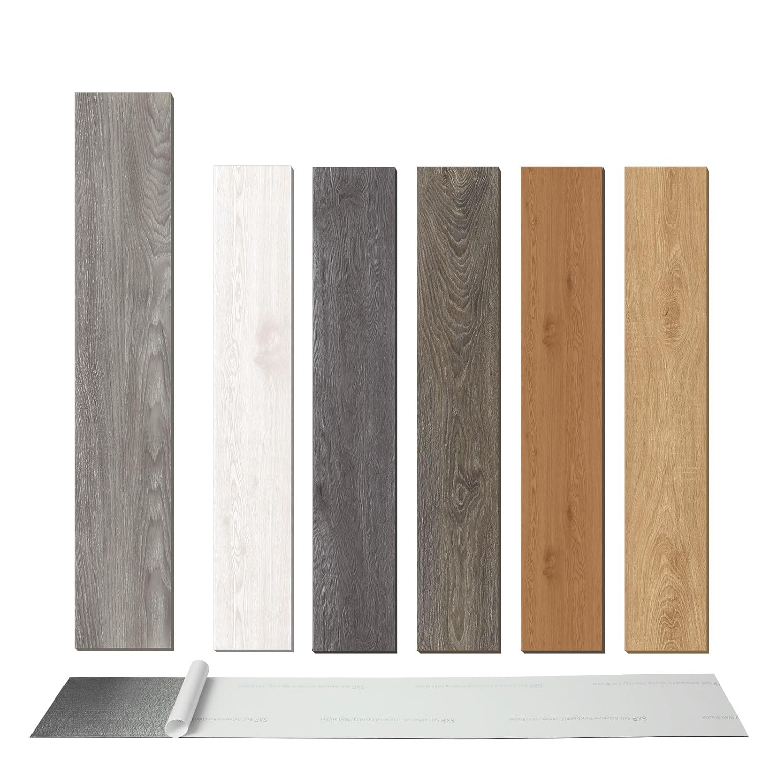 Oxdigi Peel and Stick Floor Tile 36" x 6"x 36 Packs/ 54 Sq.Ft, Thicken ...