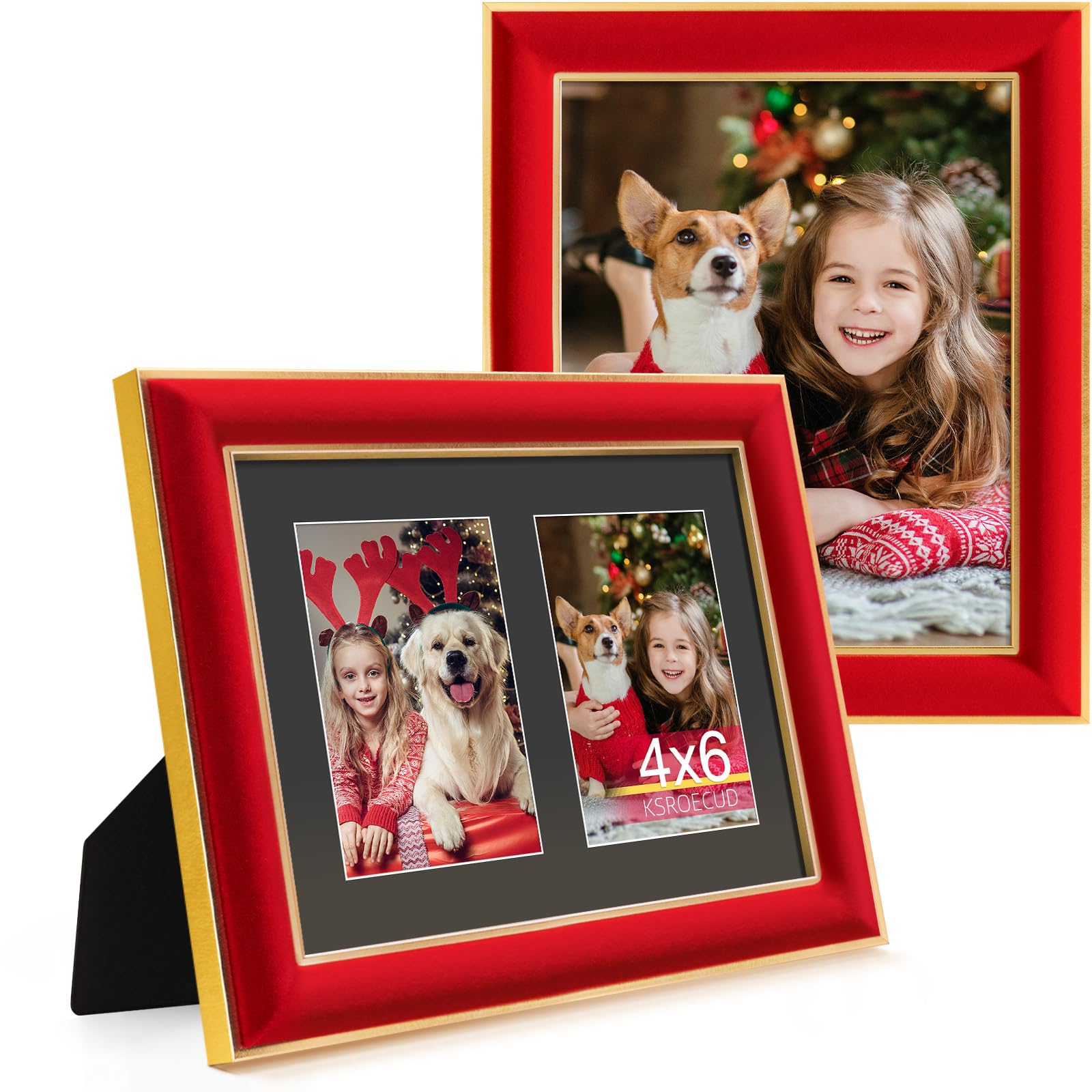 Amazon.com - KSROECUD 8x10 Velvet Picture Frame with 2 Opening 4x6