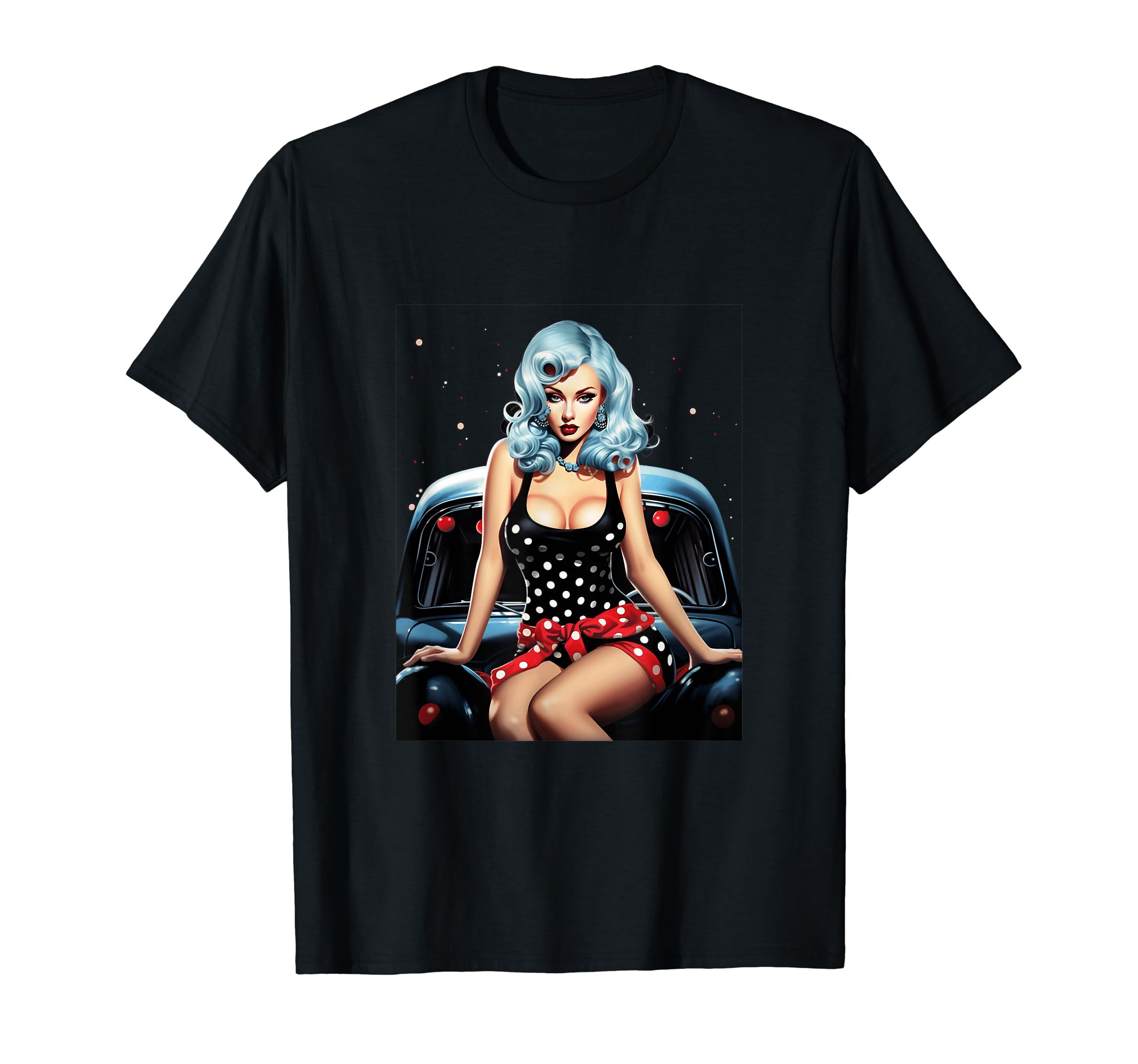 Amazon | Pinup Girl ポルカドット ホットロッド クラシックカー T 