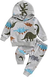 PanLidapan Baby,Clothing,Baby Boys 0-24m,Outfits & Clothing Sets Newborn Infant Baby Girl Boy Tracksuit Dinosaur Long Sleeve Hooded Sweatshirt Hoodie Trouser Outfit Clothes Set