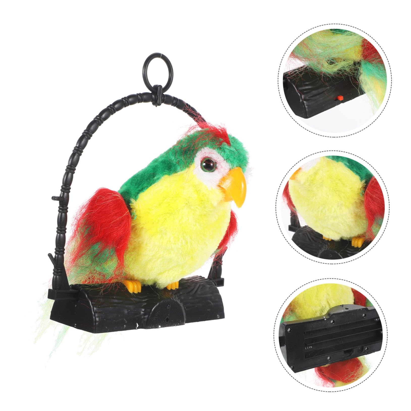 Juguete Educativo Loro Parlante Grabación y Repetición de Voz, Felpa y Plástico, Diseño Adorable para Niños y Decoración del Hogar