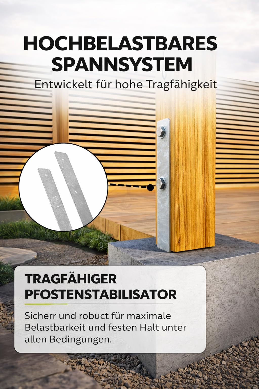 H-Pfostenträger 201 x 600 x 6 mm verstellbar feuerverzinkt 6 Stück – 70–200 mm Breite – zum Einbetonieren – für Zaunpfosten, Carport & Gartenbau
