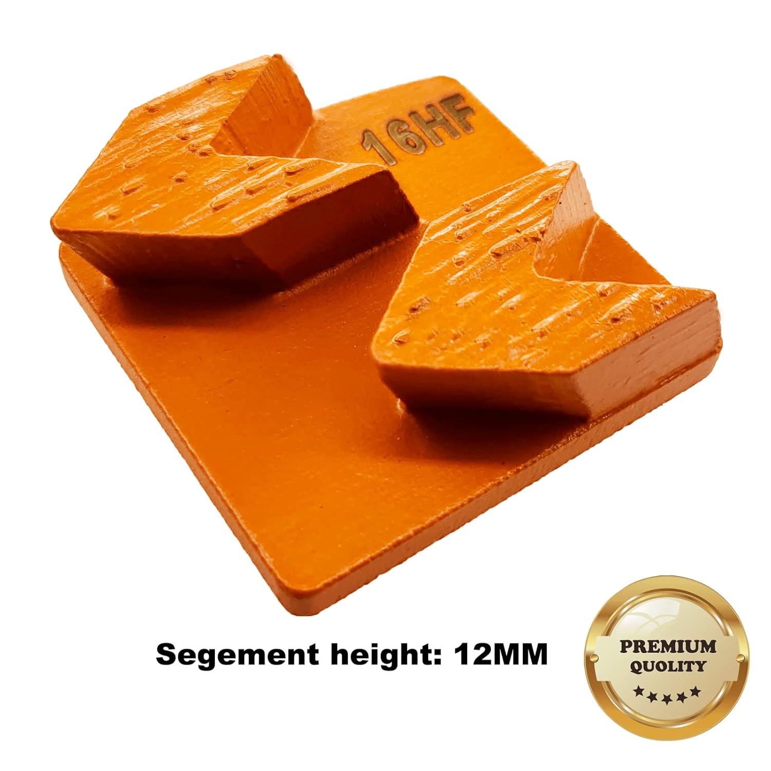 9 Pcs Pro REDICLOCK Diamond Grinding Shoes Soft Bond for Hard Floor (Grit Optional), for Husqvarna Floor Grinding Machine (16 Grit - 2 Arrow Segment S Bond for Hard Floor)