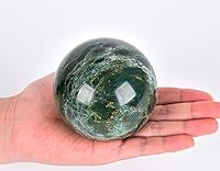 Vista 59 de AMOYSTONE Bola de aventurina azul Natural Cuarzo Cuarzo Cristal Esfera Piedra Bola con Base de Madera