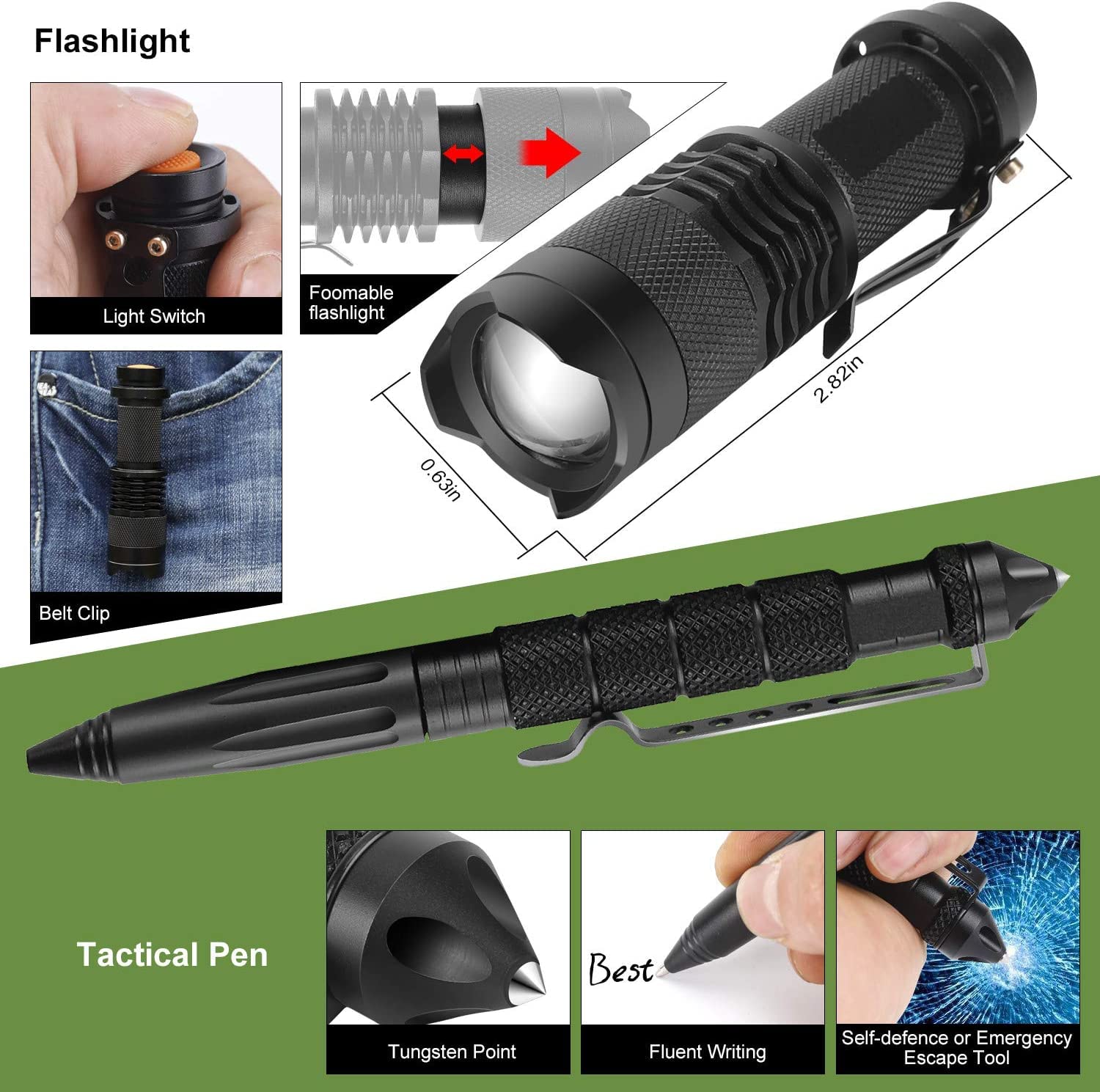 Kit di sopravvivenza 17 in 1, attrezzatura di sopravvivenza e forniture per adulti adolescenti, custodia di sopravvivenza, 2025, regalo di sorpresa per le vacanze di Natale, pesca, caccia, campeggio