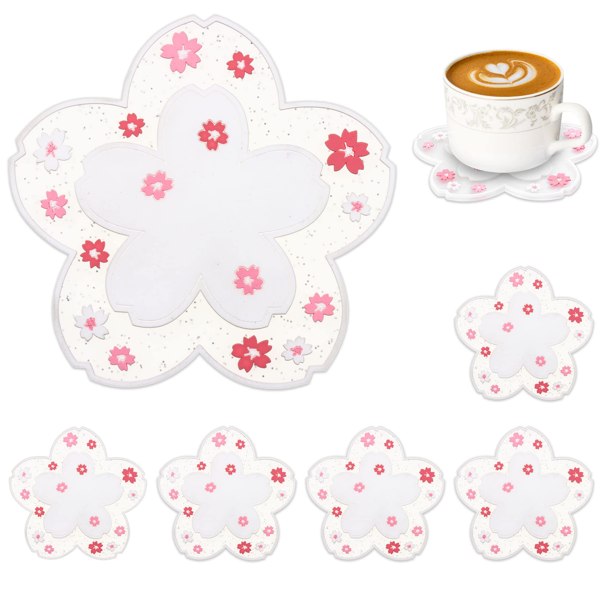 Confezione da 12 sottobicchieri in silicone nero - Antiscivolo, set per bicchieri, tazze e tazzine, design elegante e pratico | Leroy Merlin