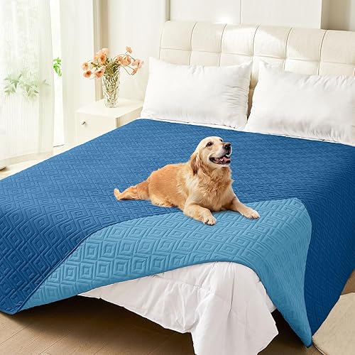 Miniatura 17 de hyha Manta impermeable para perro, manta suave para cama de perro, manta para mascotas, funda de sofá impermeable lavable para perros, fundas Gris