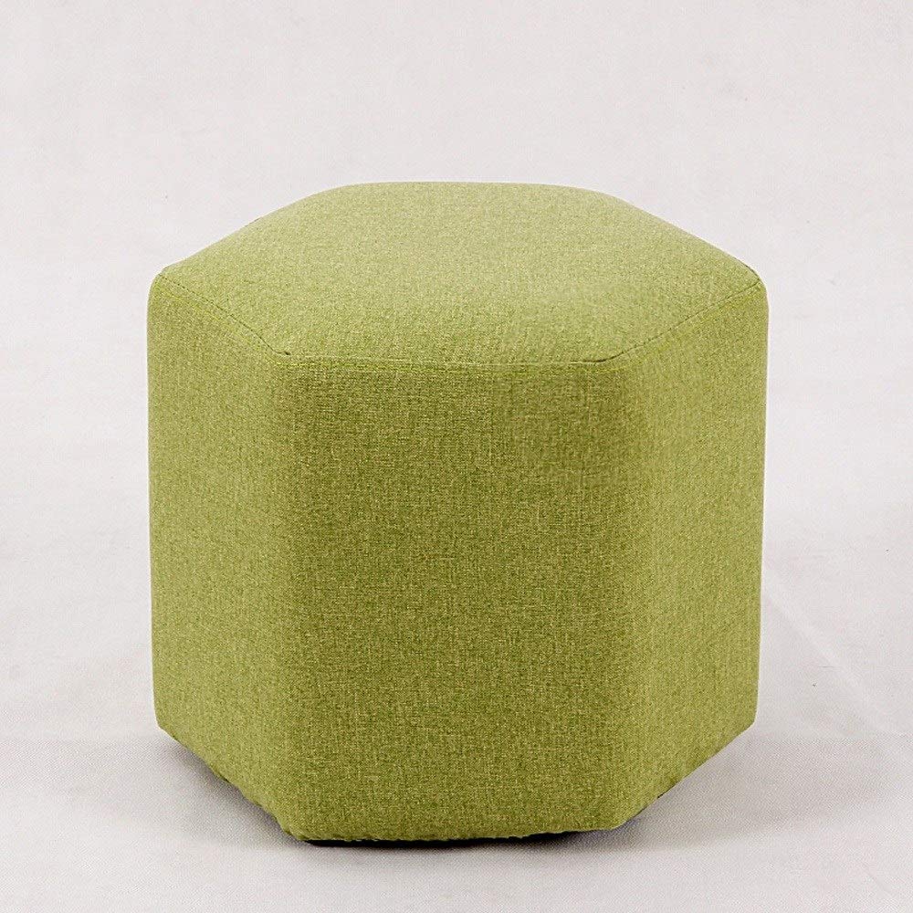 Siège de maquillage et repose-pieds pour table basse, petit tabouret de bureau vert hexagonal