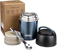 Vista 11 de Contenedor de almuerzo aislado de 17 onzas con frasco térmico para alimentos calientes, boca ancha, termo de sopa para alimentos calientes