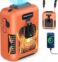 30 Hours Portable Waist Fan Clip On, Urltra-Light Outdoor Cooling Neck Fans With Lanyard, 8000Mah Rechargeable Battery Fa...