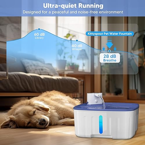Miniatura 7 de Fuente de agua para perros grandes inalámbrica, fuente de agua grande de 2.1 galones8 l270 onzas para perros en el interior, 3 modos de trabajo,