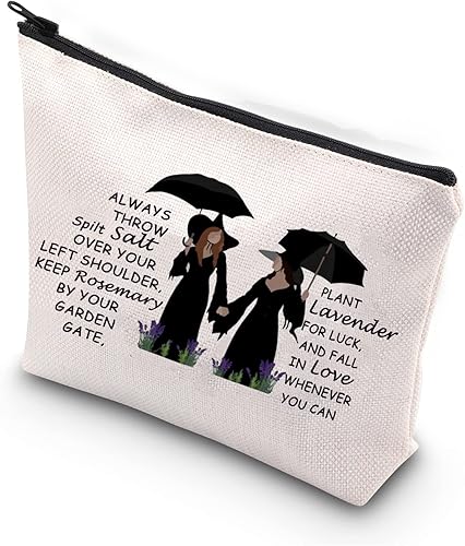 WCGXKO Regalo inspirado en programas de televisión para mujer, sal romero lavanda, amor, brujería, bolsa de bruja para mujer, Sal Romero Lavanda Amor