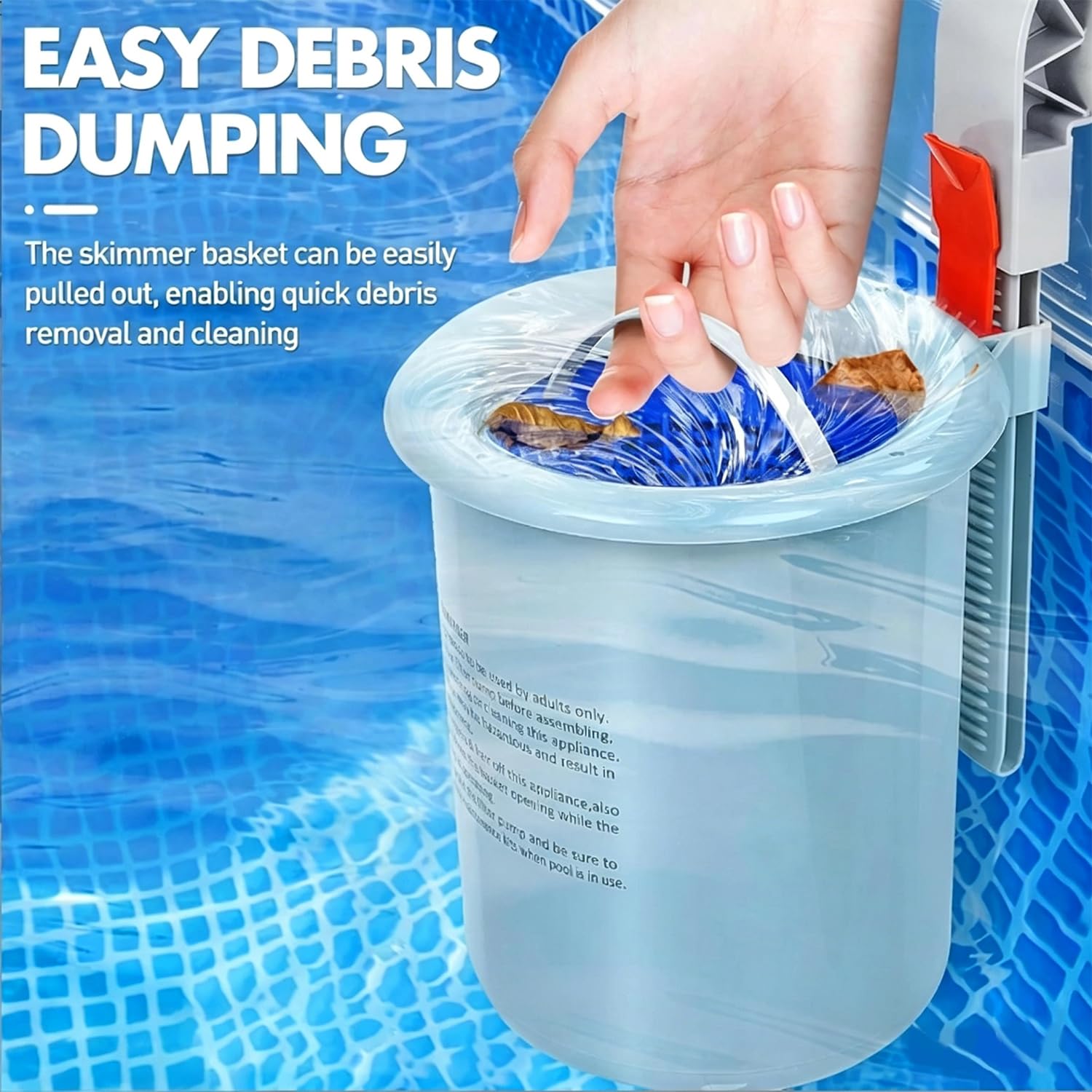 Skimmer de Superficie de Montaje en Pared, Skimmer de Superficie de Piscina Limpiador de Skimmer Automático de Piscina de Montaje en Pared para Limpieza de Piscina