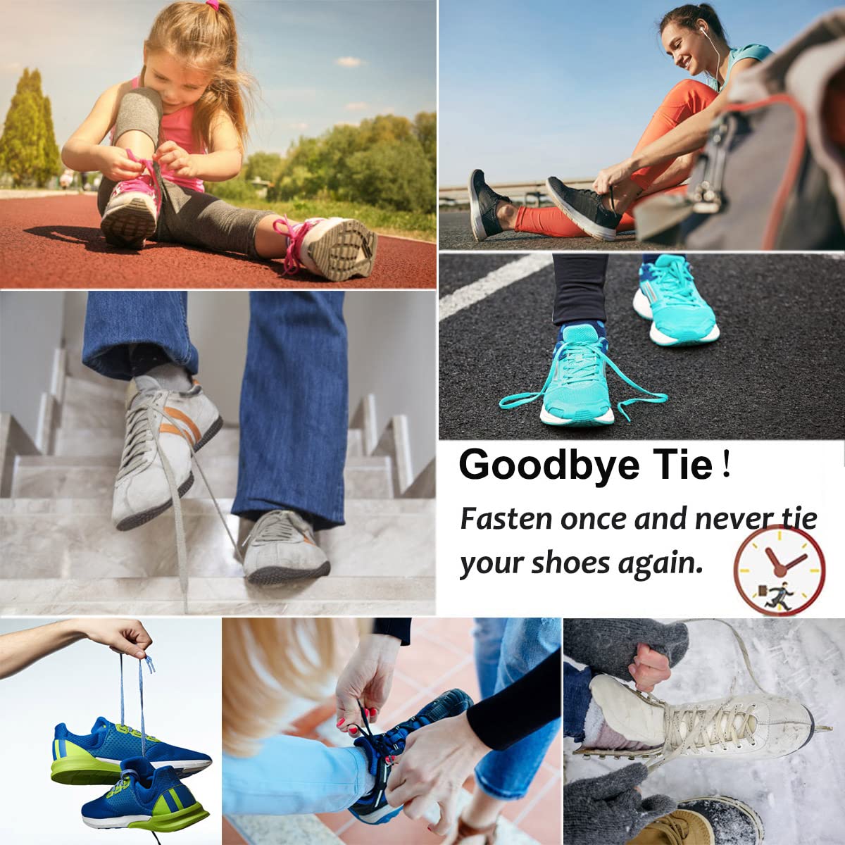 No Tie Shoe Laces for Kids and Adults, Tieless Elastic Shoelaces for Sneakers Army Green 2pairs - 5