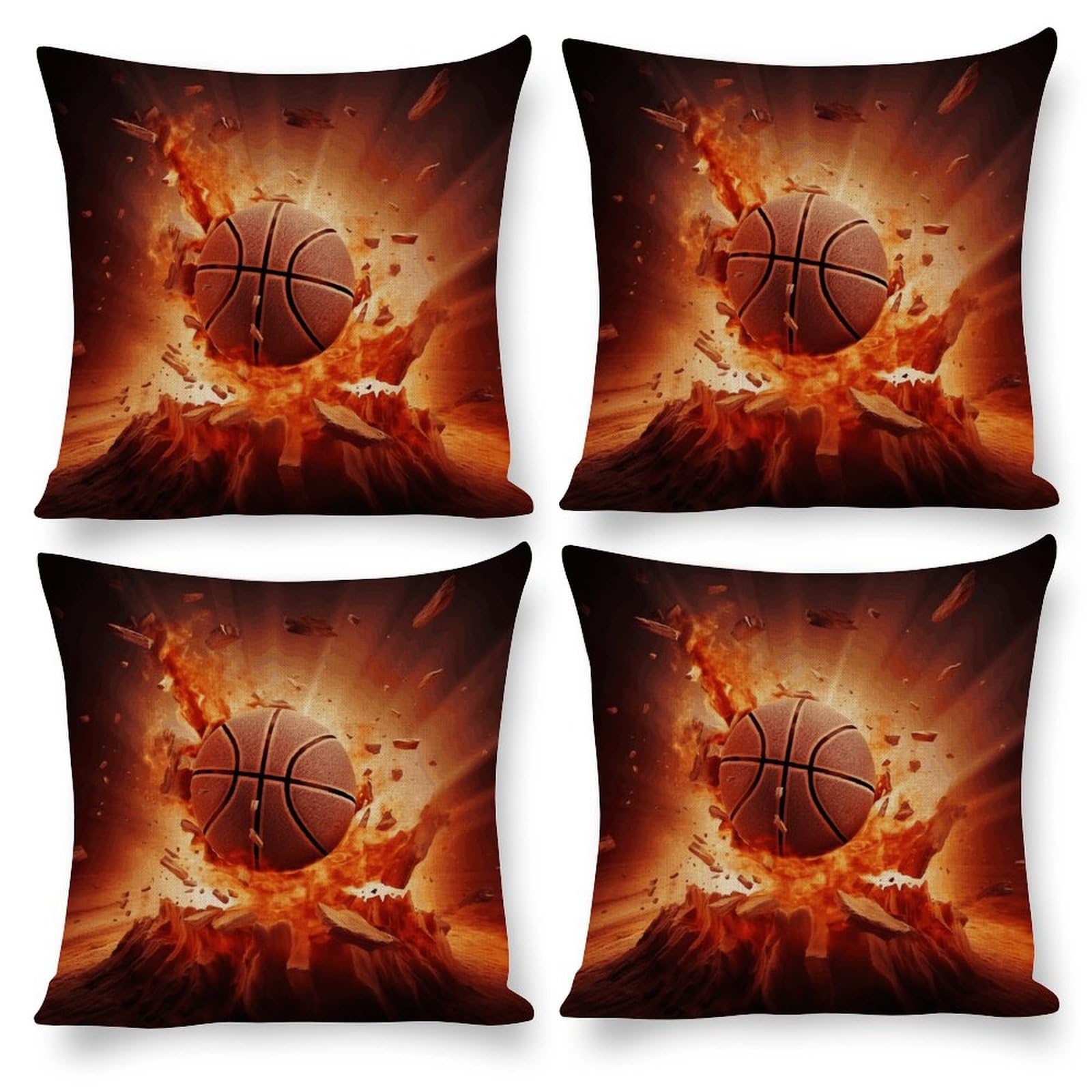 Housse de coussin basket-ball imprimée carrée rénovation salon