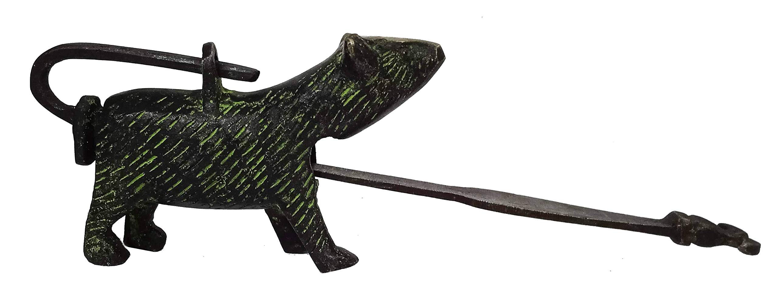 Cadenas en laiton antique Purpledip avec clé, serrure Grizzly d'artisanat d'art