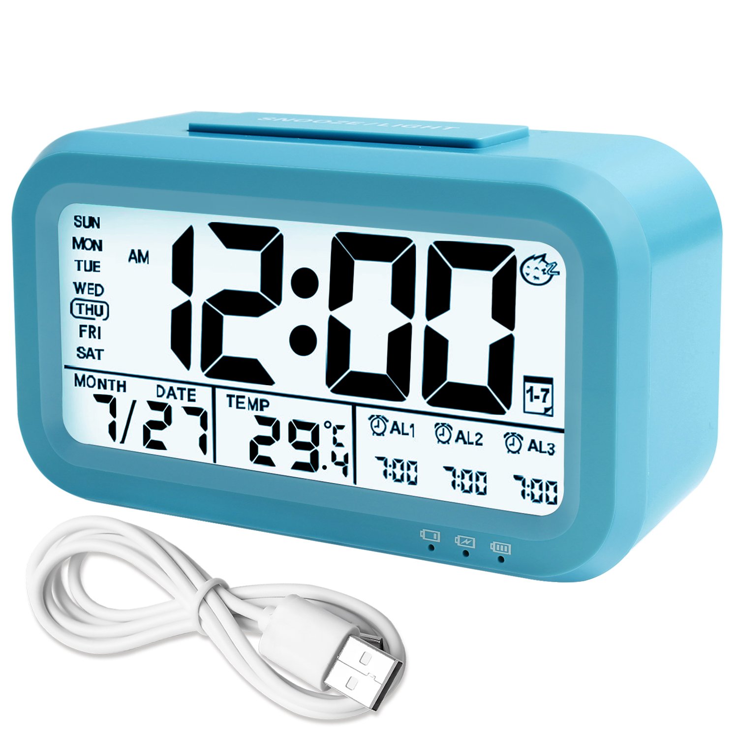 Buy WinFong Digital Alarm Clock,3 Alarm Settings,4.3" Large Display
