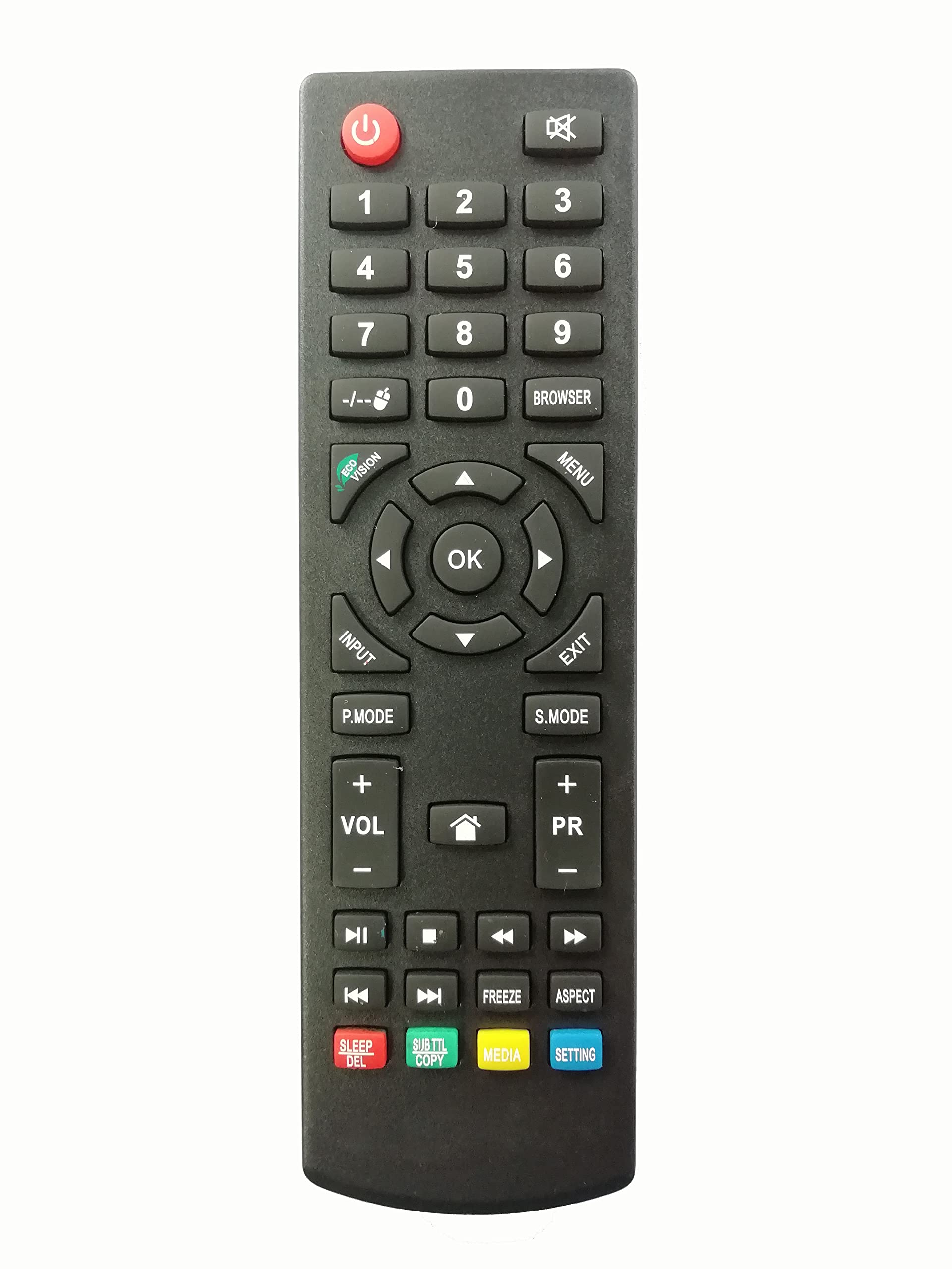 LipiWorld® LCD LED Smart HD TV Eco Vision Remote (Suitable for Kodak Led Tv Remote Old Remote Exactly Same Remote Will Only Work) Compatible for Kodak Remote