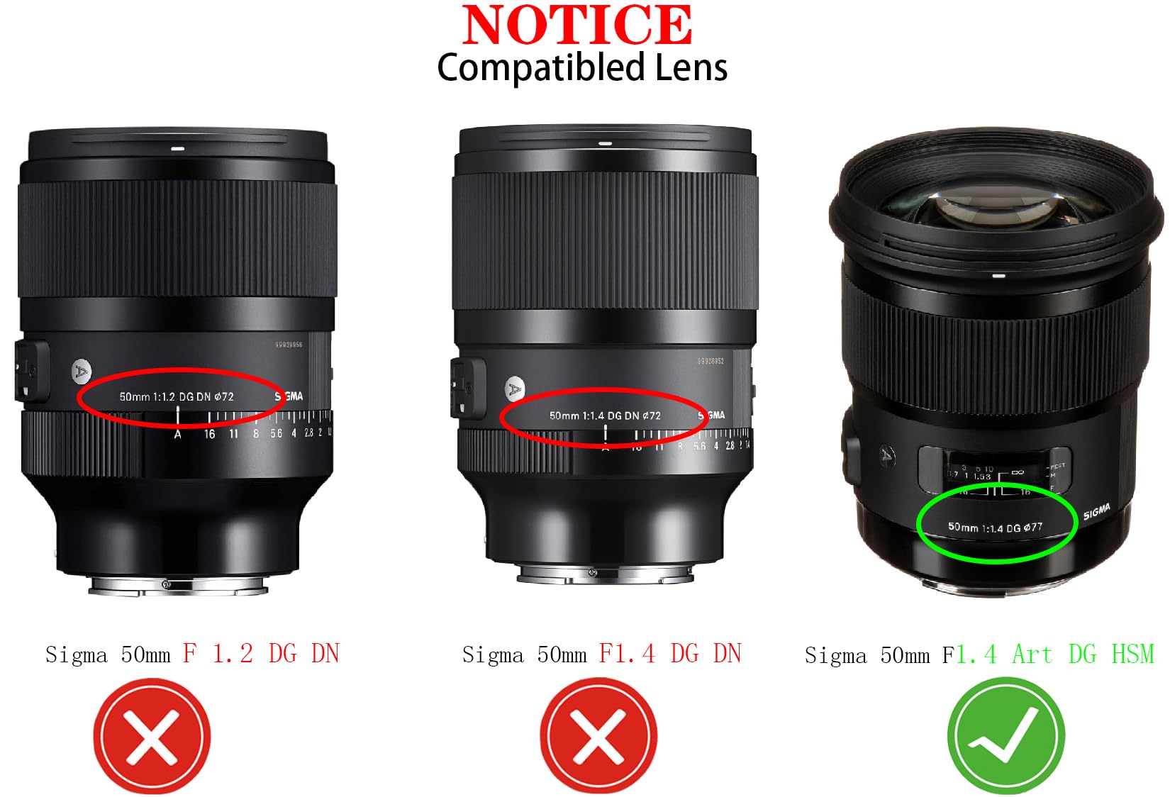 Amazon.com : 77mm Lens Cap Cover Compatible for Sigma 50mm F1.4