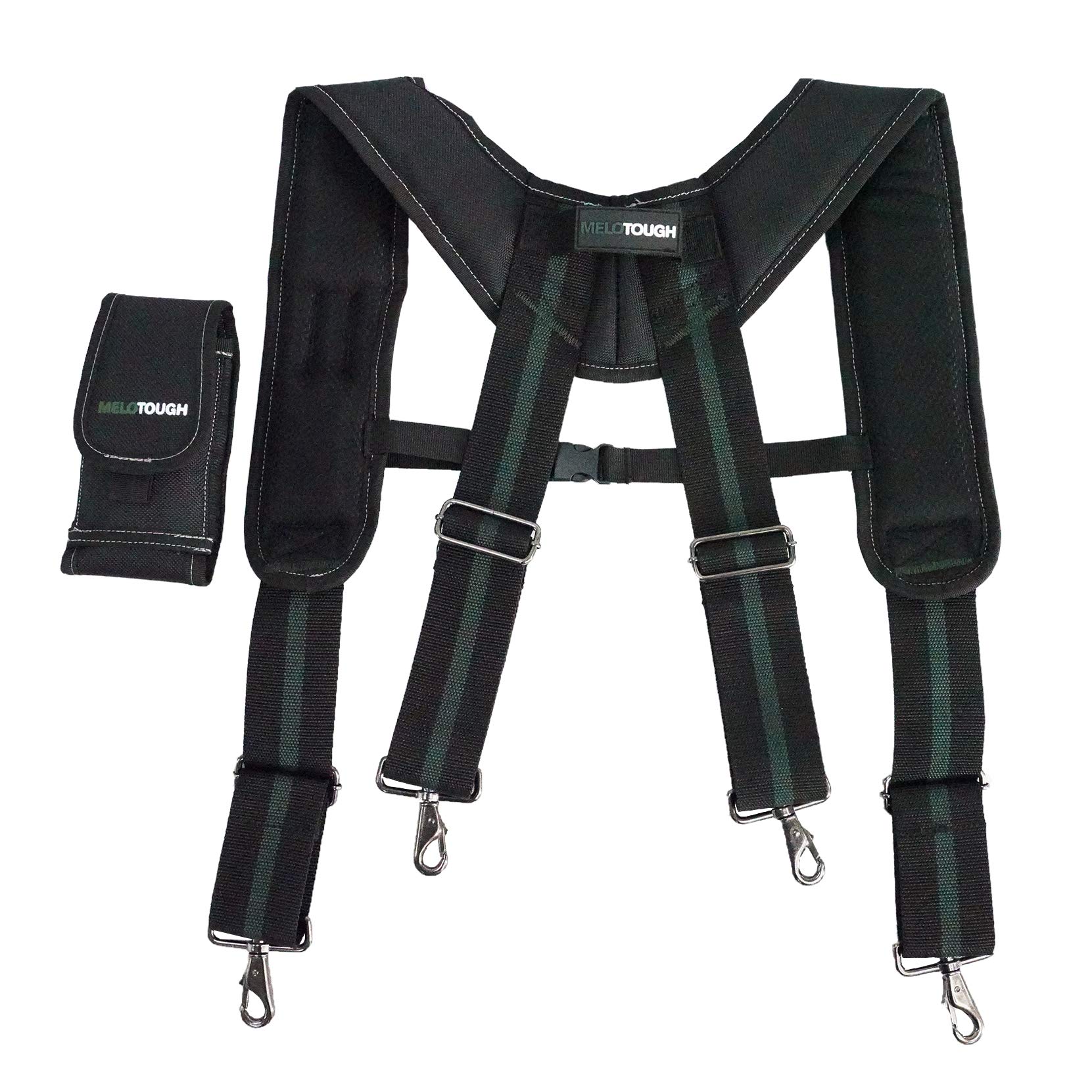 MELOTOUGH Cinturón de herramientas de delantal Pro Framer de 28 bolsillos y tirantes acolchados resistentes con diseño magnético para herramientas de técnico/mantenimiento/carpintero y electricista