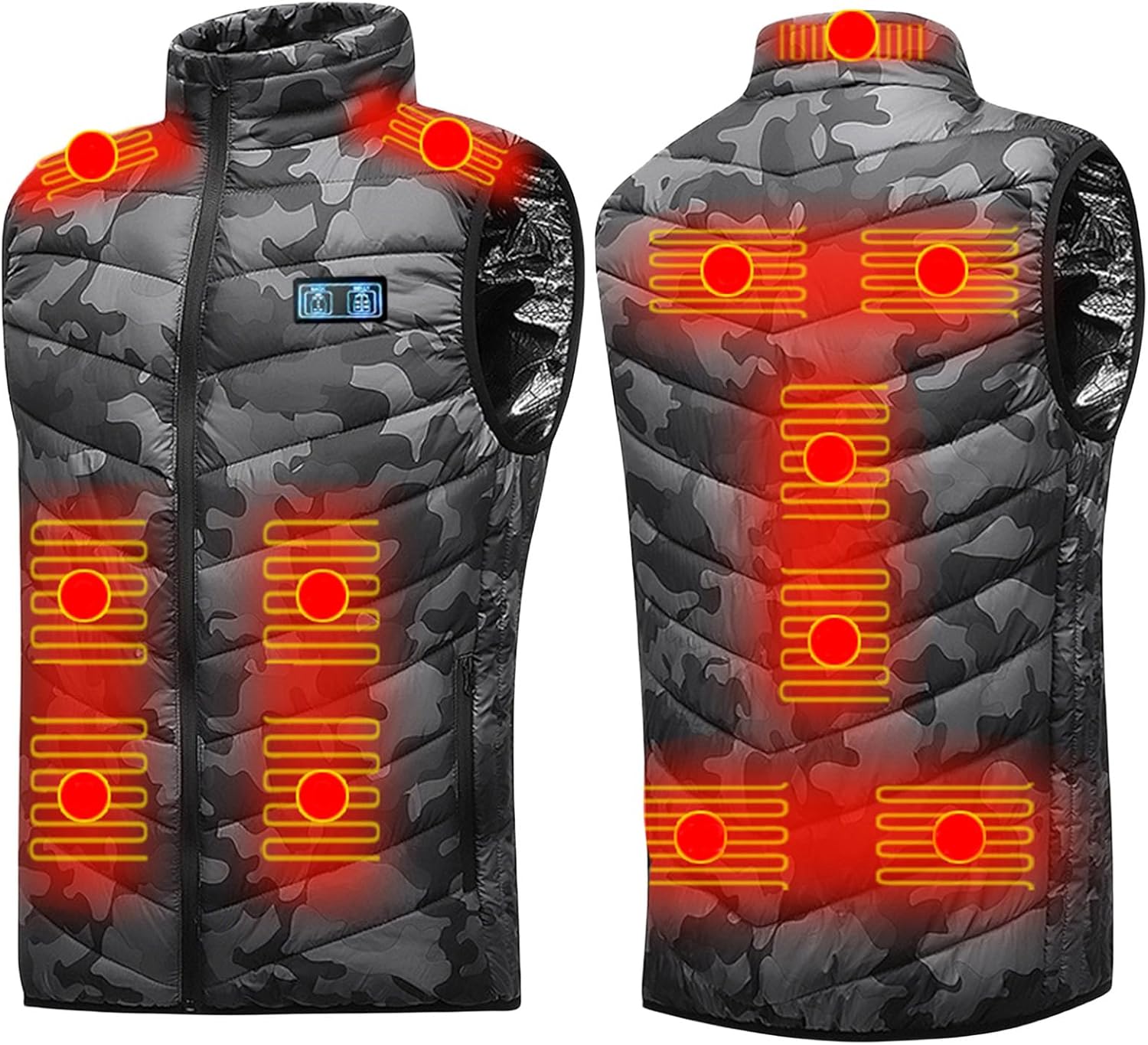 Heated Vests for Men Women USB Charging Windproof Waterproof Heating Jackets for Hiking Motorcycling Camping Fishing Skiing