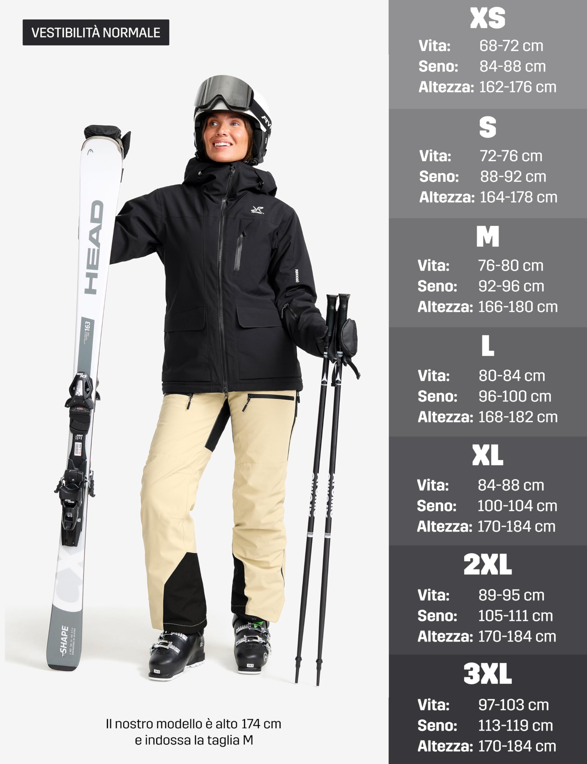 RevolutionRace AccXel Insulated 2L Ski Jacket da Donna, Giacca da Sci Resistente e Calda con Recco