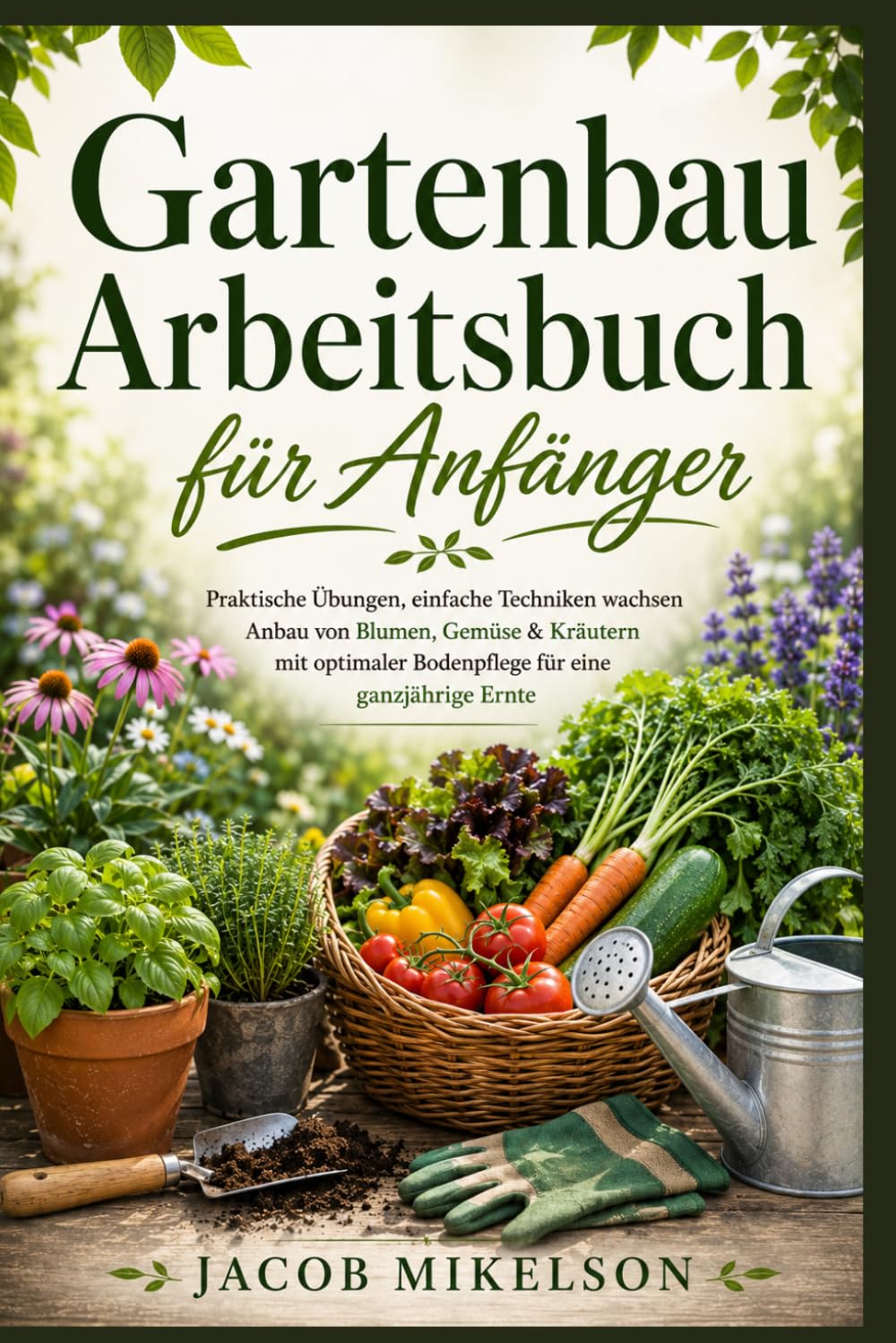 Gartenbau Arbeitsbuch für Anfänger: Praktische Übungen, einfache Techniken wachsen Anbau von Blumen, Gemüse & Kräutern mit optimaler Bodenpflege für eine ganzjährige Ernte