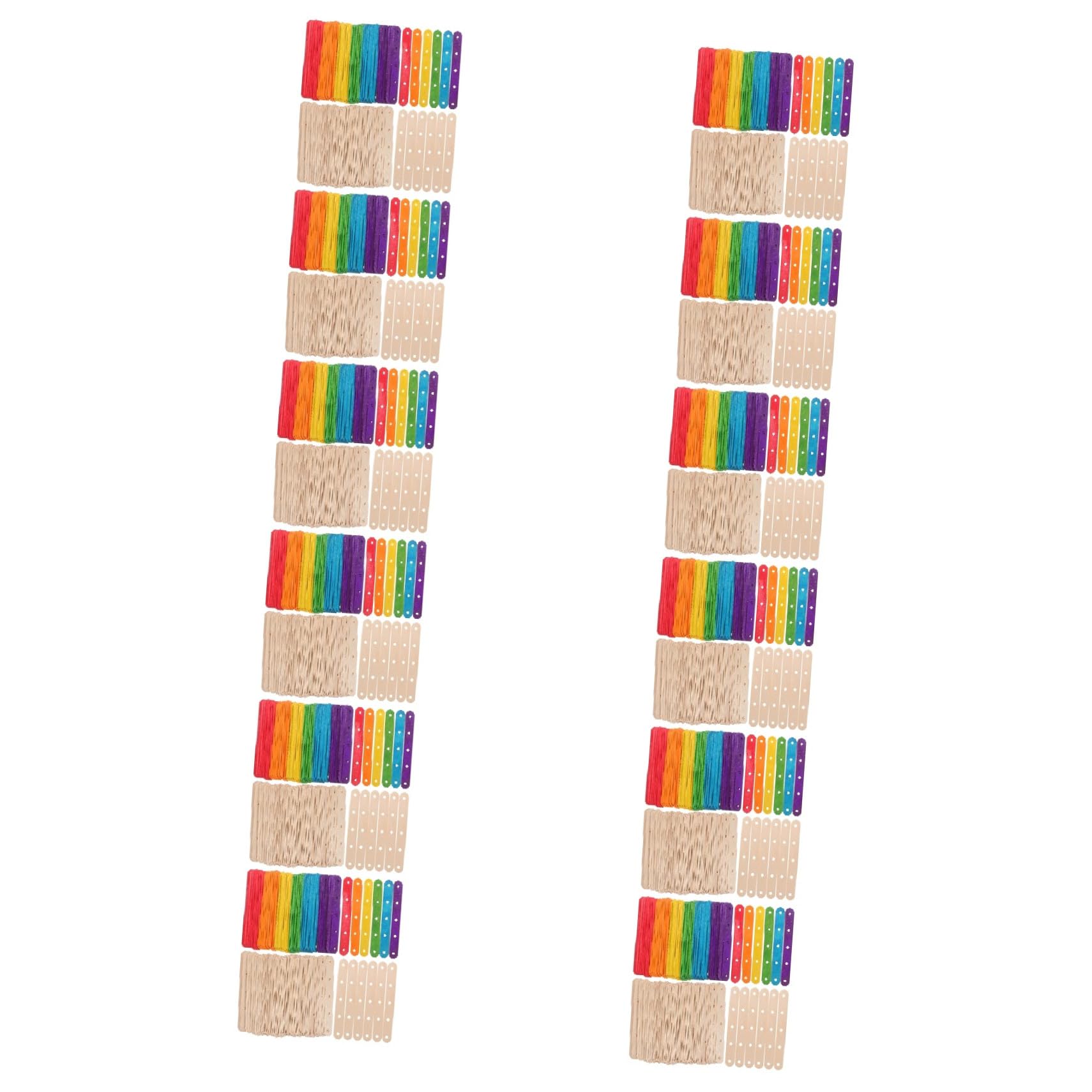 Operitacx 1200piezas Palitos De Madera De Naturales Para Manualidades Palitos De Helado Para Proyectos Creativos Coloridos Naturales