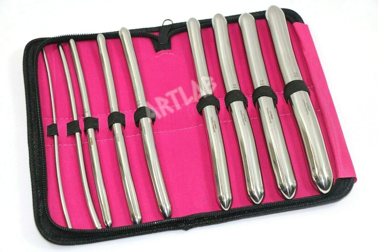German Stainless 9 Hegar Dilator Sounds Set 8 Inches Instrument Double